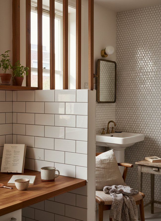 Glossy Subway Tile Grid