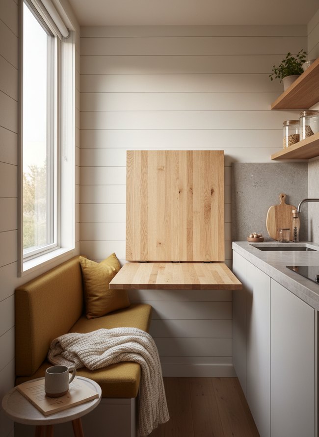 Wall-Mounted Pull-Down Table