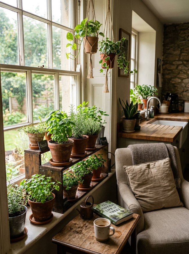 Tiered Herb Window Garden