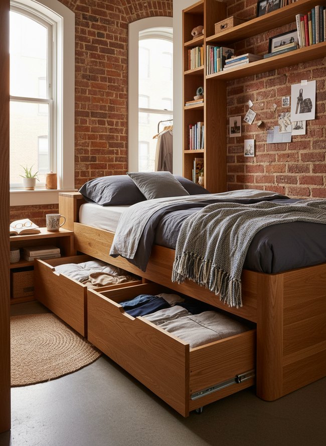 Side Pull-Out Storage Bed