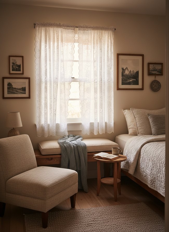 Tiered Lace Window Decor