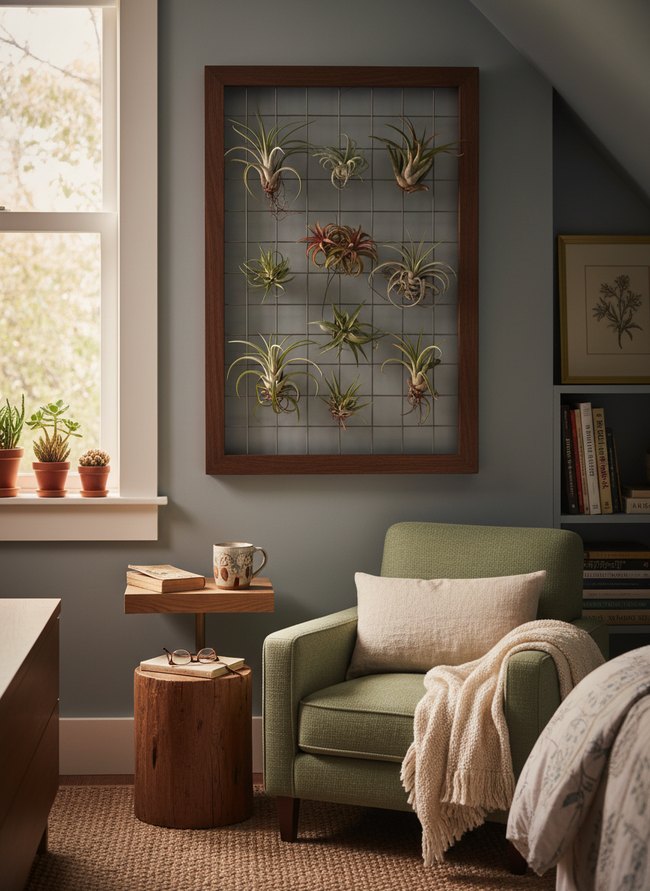 Wall-Mounted Air Plant Frame