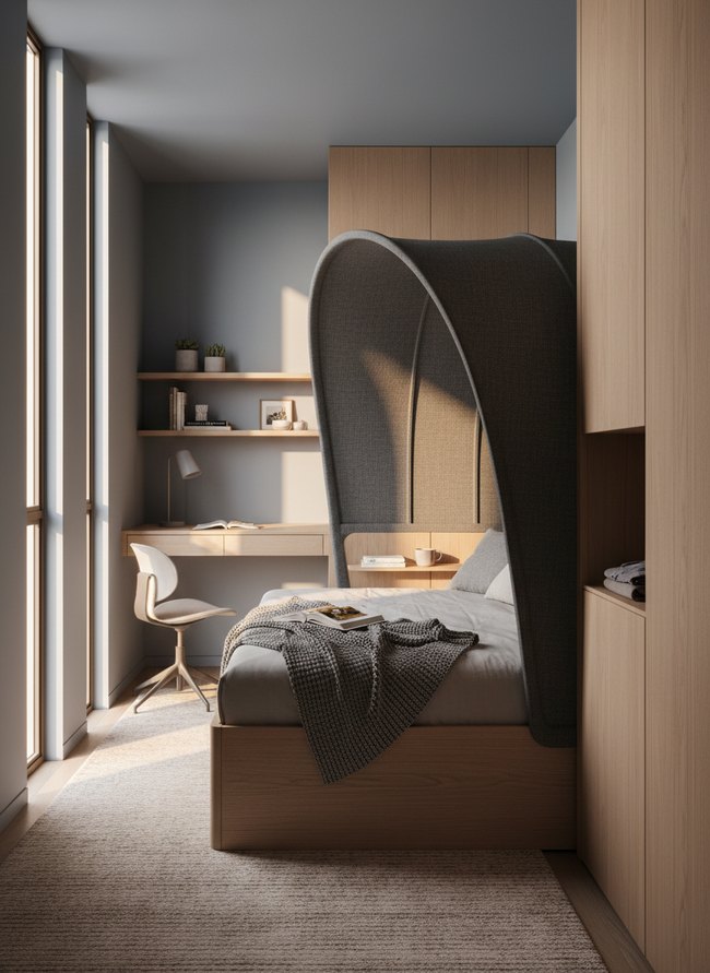 Minimalist Calming Bed Pod
