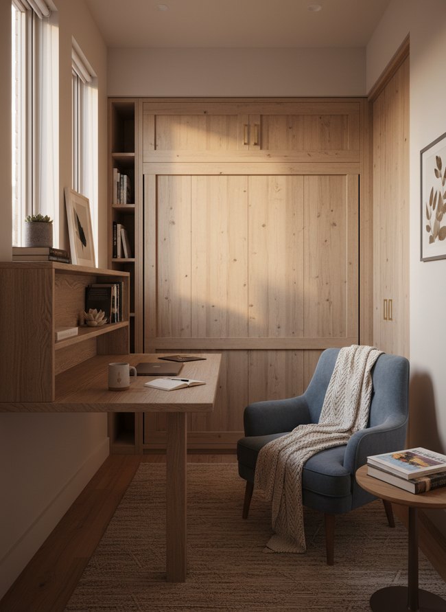 Retractable Bed Office Nook