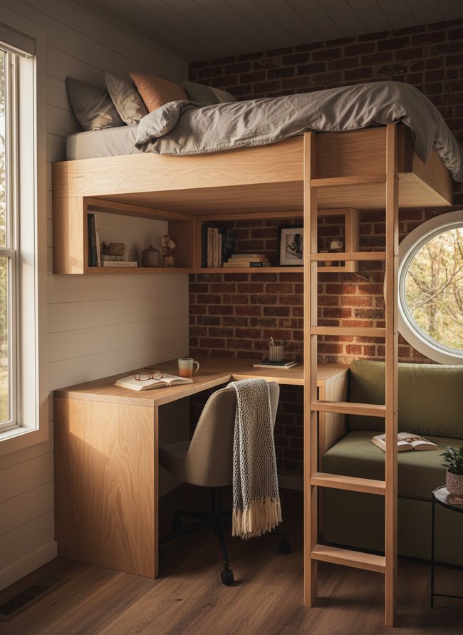 Corner Desk Loft Bed
