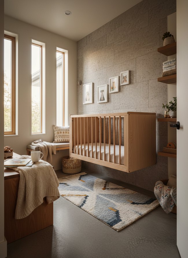 Wall-Mounted Drop-Side Crib