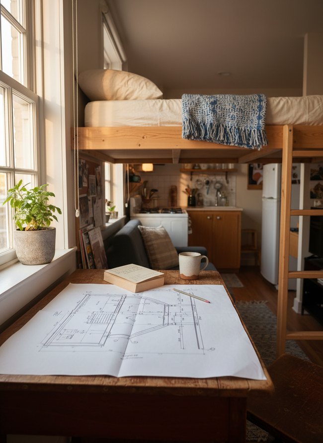 Compact Loft Bed Blueprint