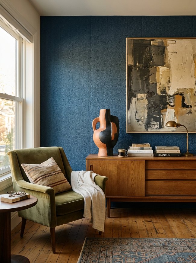 Textured Fabric Feature Wall