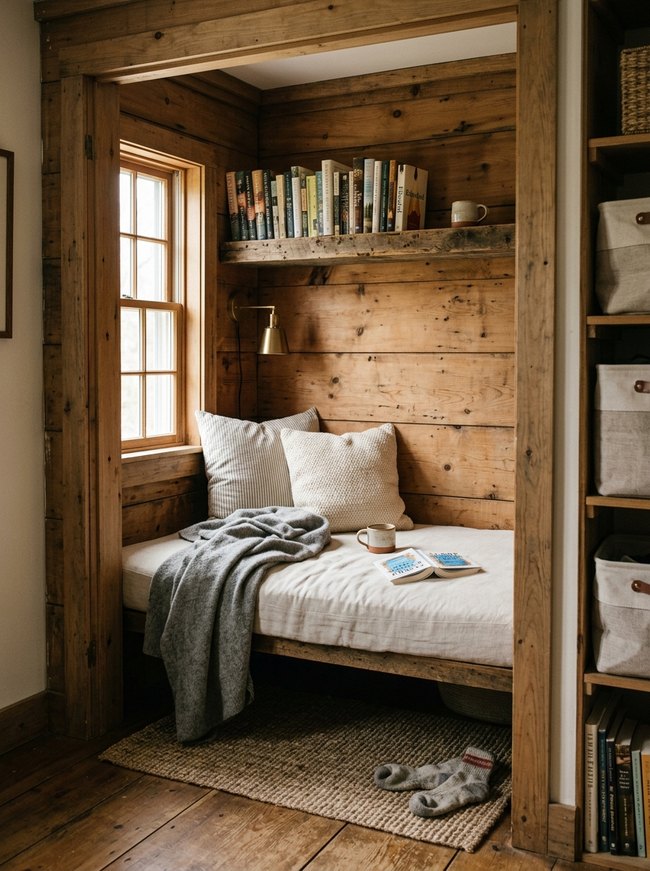 Rustic Wood Panel Hideaway