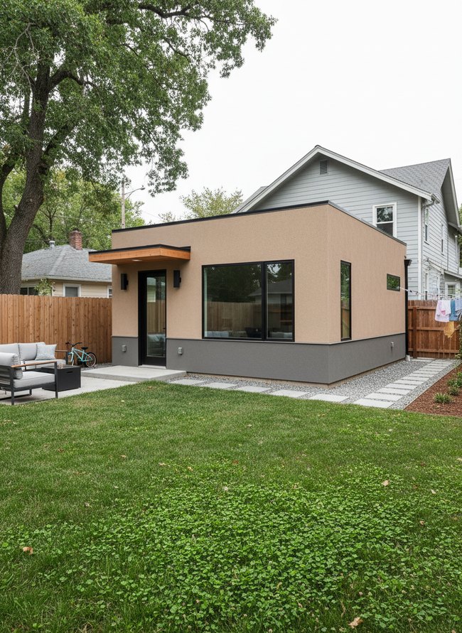 Contemporary Stucco Finish ADU