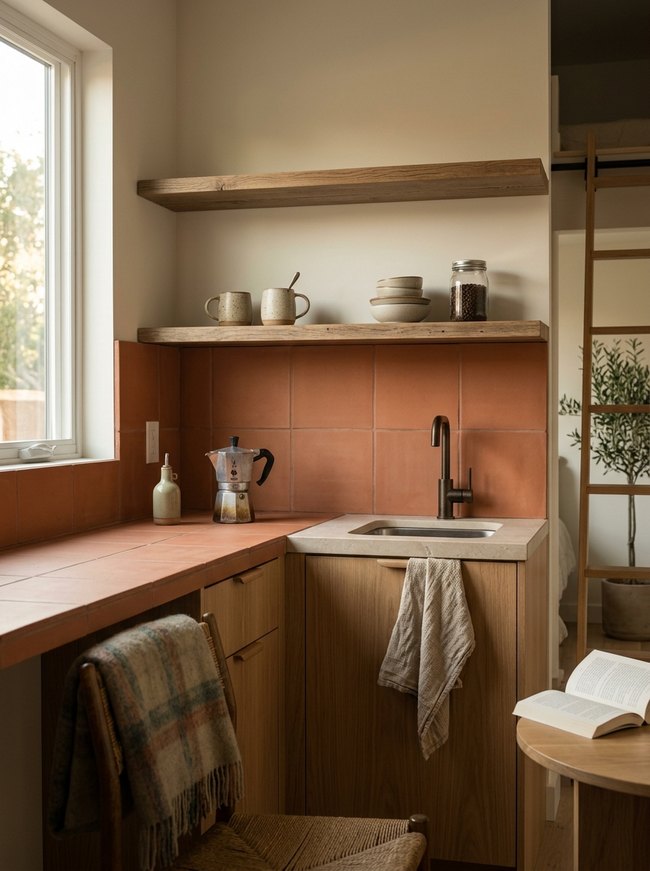 Terra Cotta Kitchenette Glow