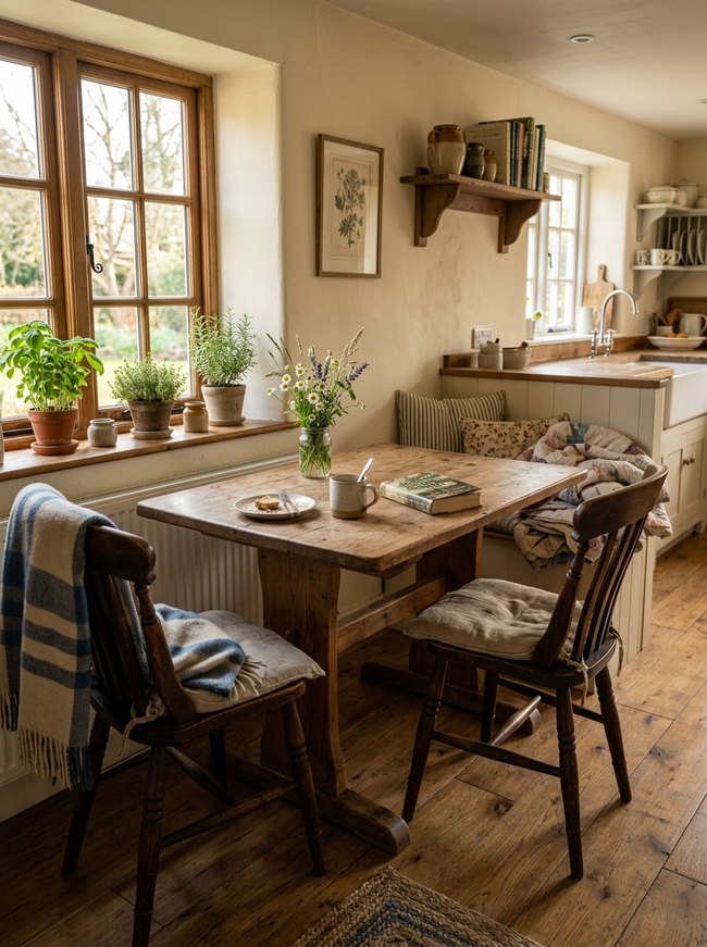 Cozy Farmhouse Kitchen Nook