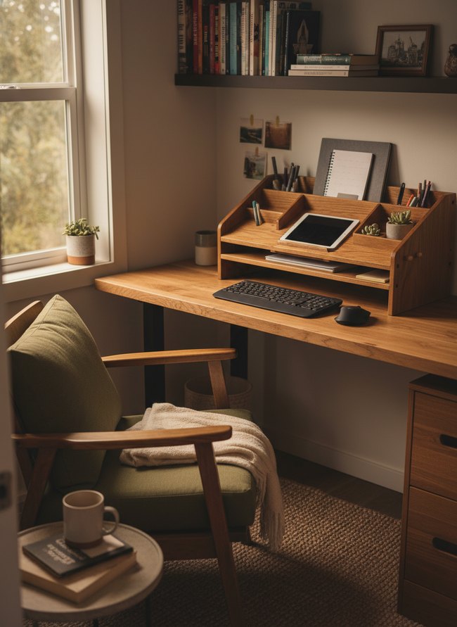 Desk Riser Organizer