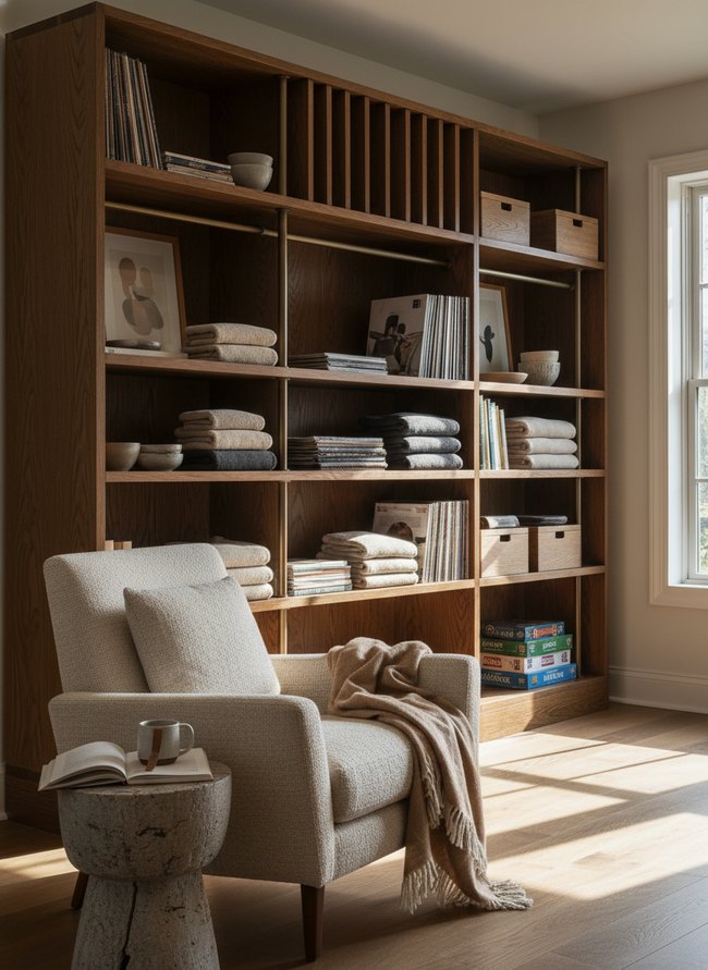 Wall-Mounted Shelf Array