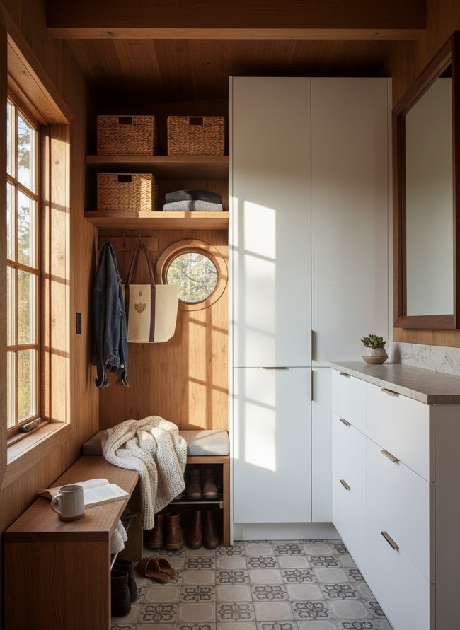 Hidden Entryway Mudroom