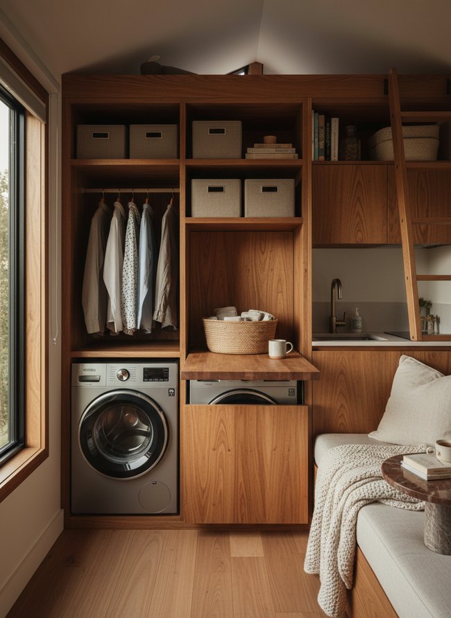 Fold-Down Laundry Station