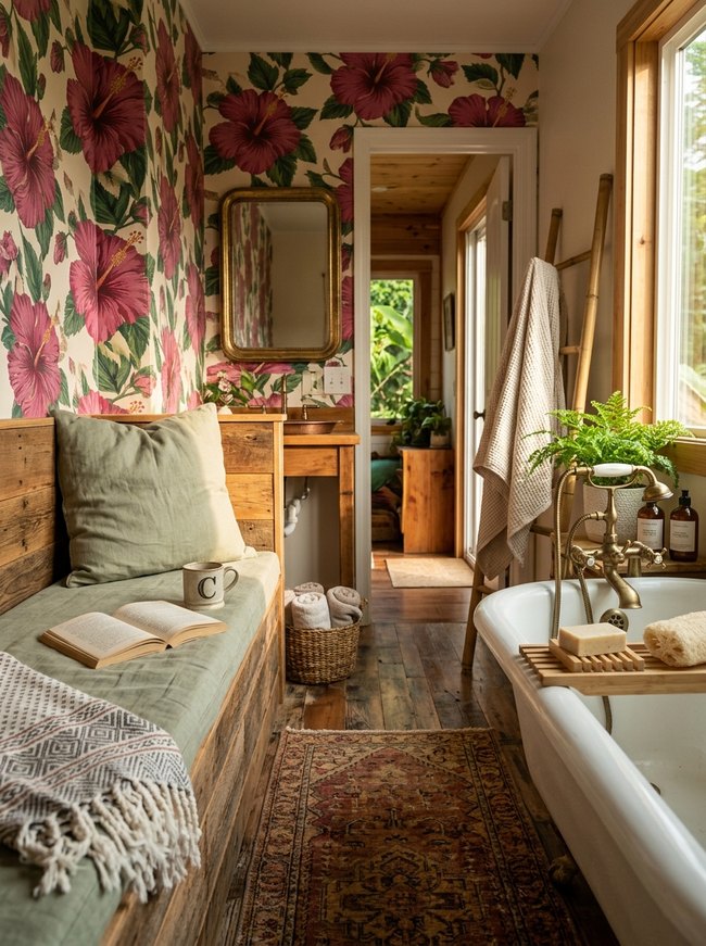 Hibiscus Blossom Bathroom Spa