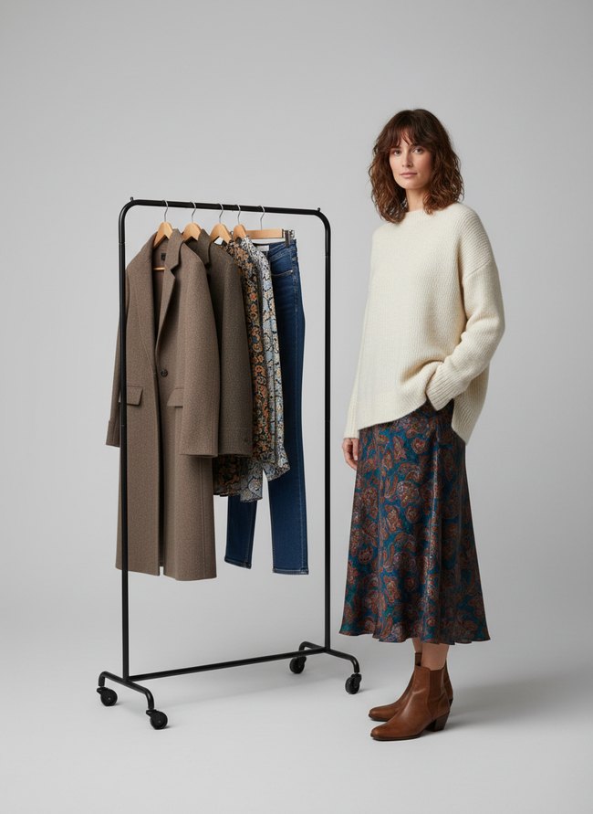 Slim Rolling Garment Rack