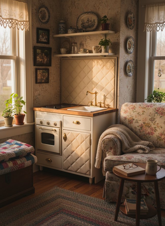 Quilted Accent Micro Kitchen
