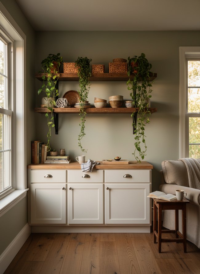 Trailing Vine Shelf Styling