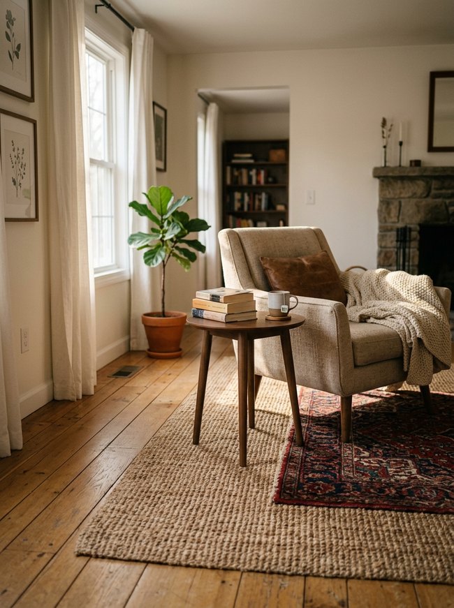 Layered Plush Floor Rug