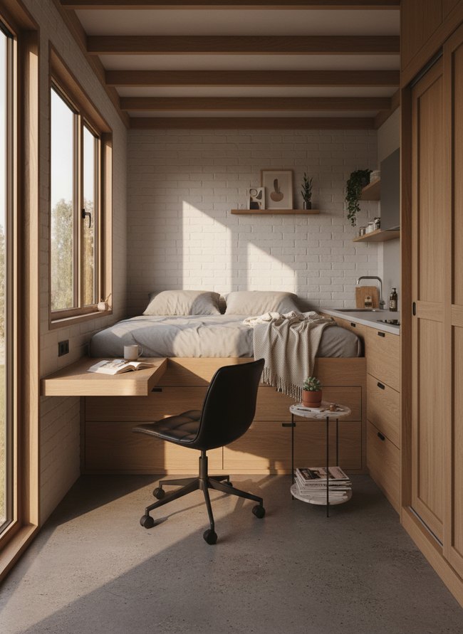 Integrated Desk Bed Combo
