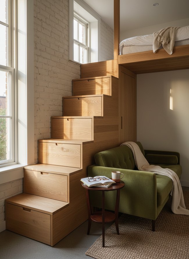Vertical Cabinet Loft Stairs