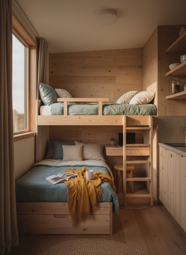Modern Stacked Twin Beds