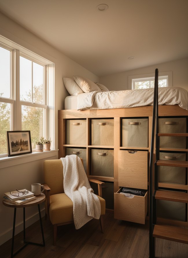 Lofted Bed Footprint Reduction