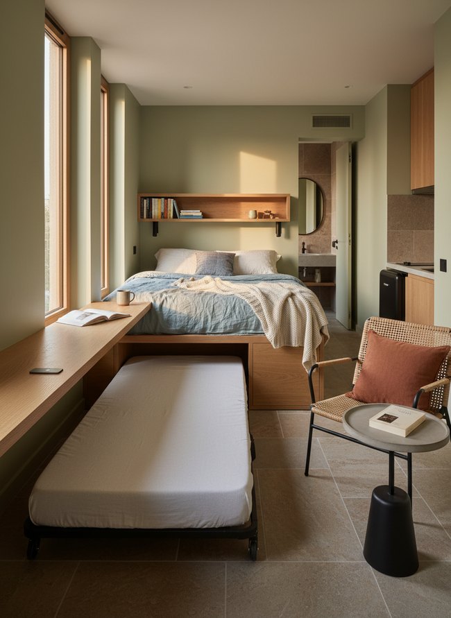 Integrated Desk Sleeping Area