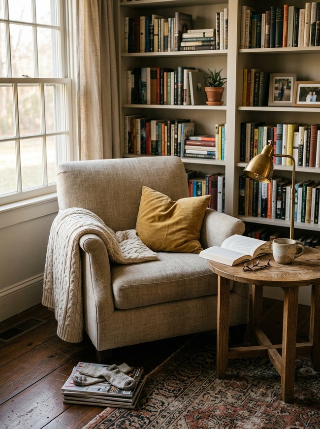 Cozy Knit Reading Nook