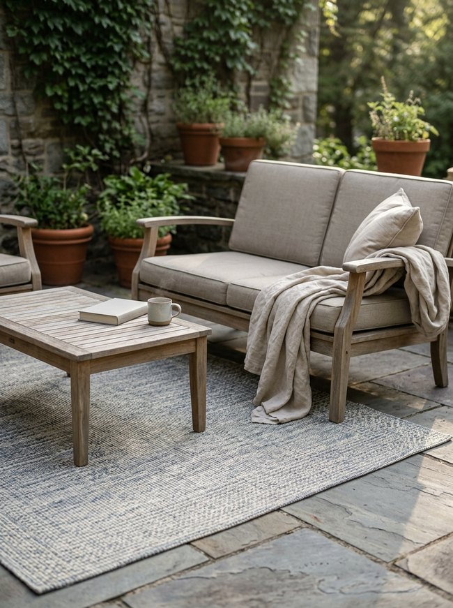 Outdoor Patio Flatweave Accent
