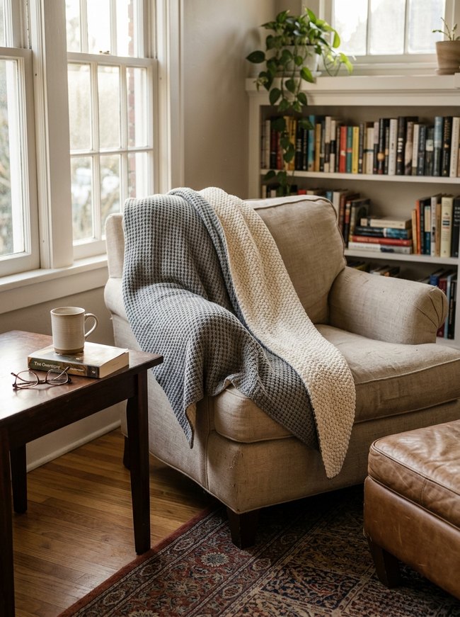 Reversible Thermal Knit Blanket