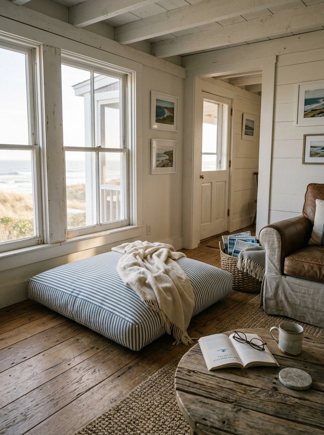 Seaside Stripe Floor Pillow