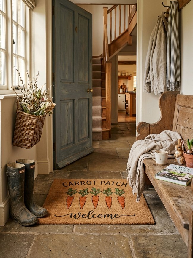 Carrot Patch Welcome Mat