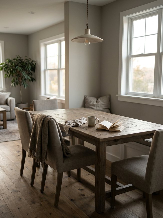 Soft Greige Dining Area