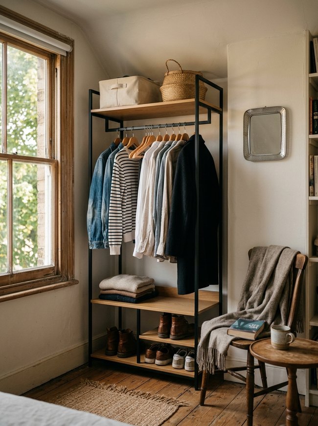 Slim Profile Wardrobe Rack