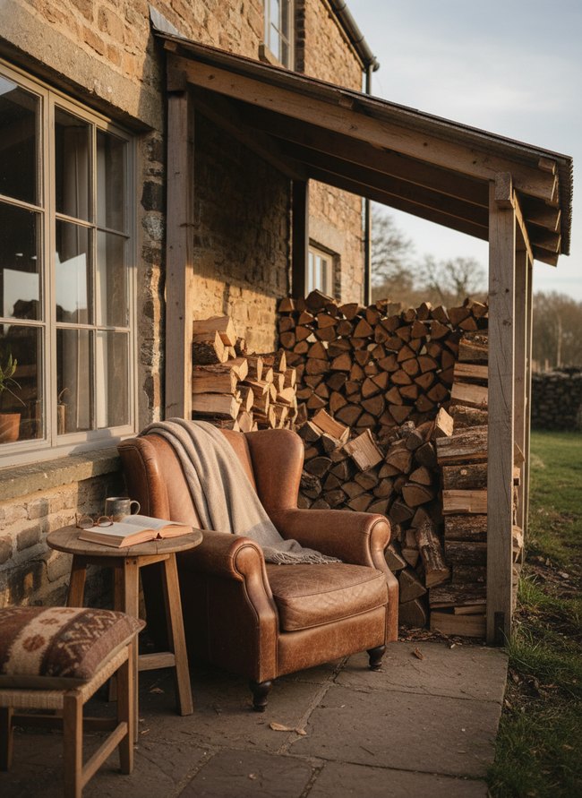 Lean-To Firewood Shelter