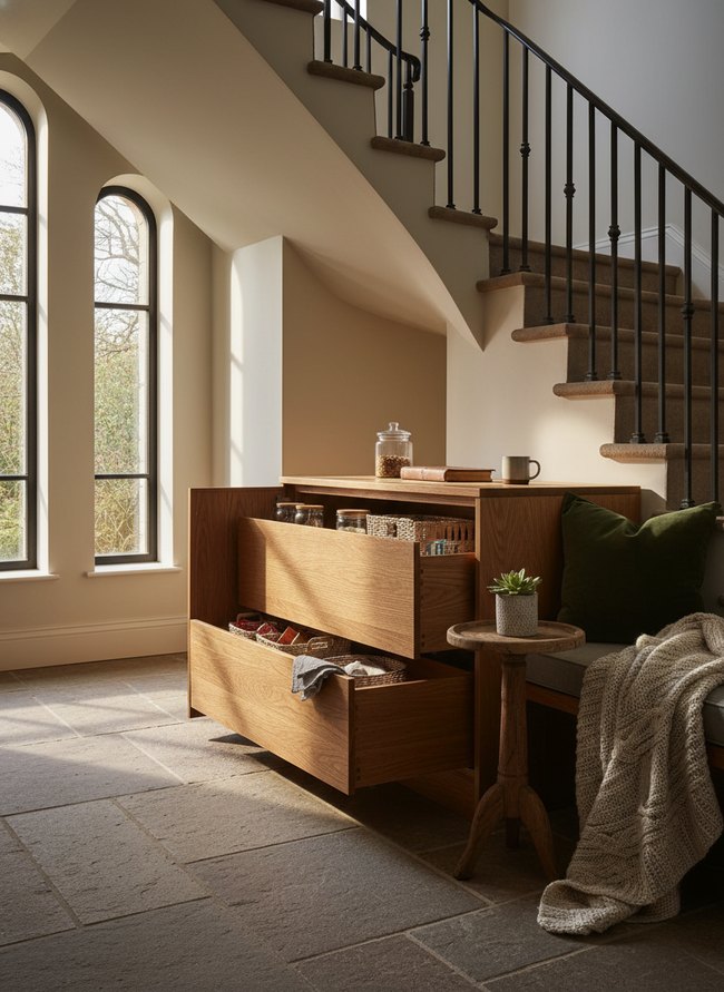 Under-Stair Pullout Pantry