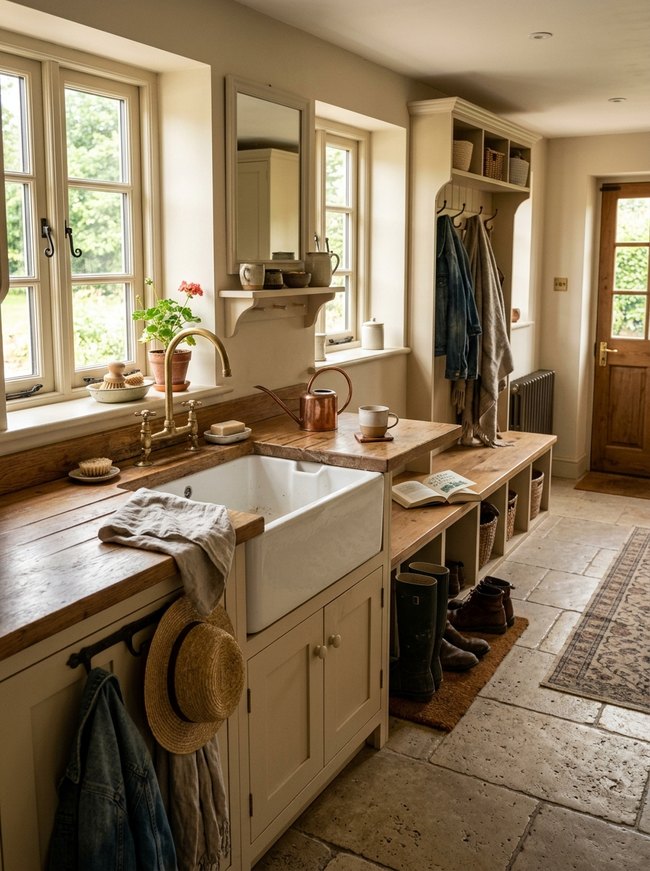 Farmhouse Sink Mudroom