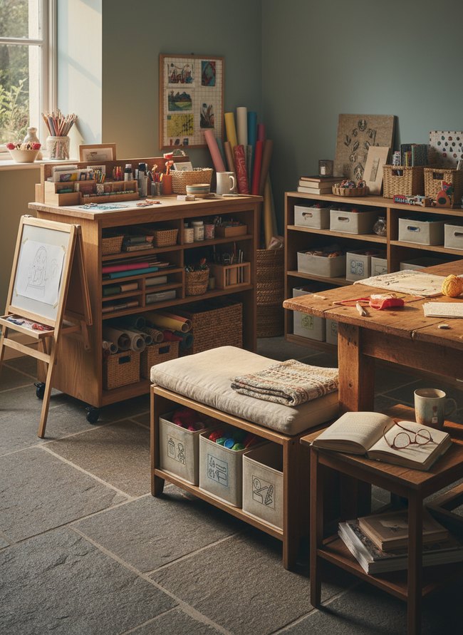 Craft Station Rolling Cart