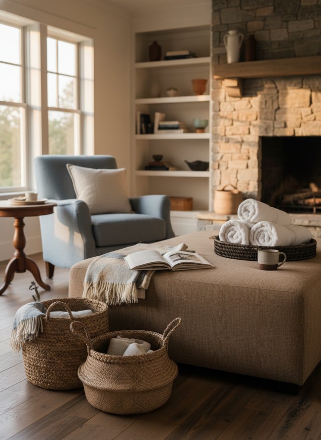 Decorative Tray Folded Towels