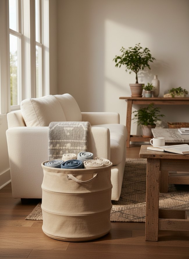 Collapsible Canvas Bin