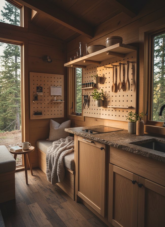 Under-Cabinet Utility Pegboard