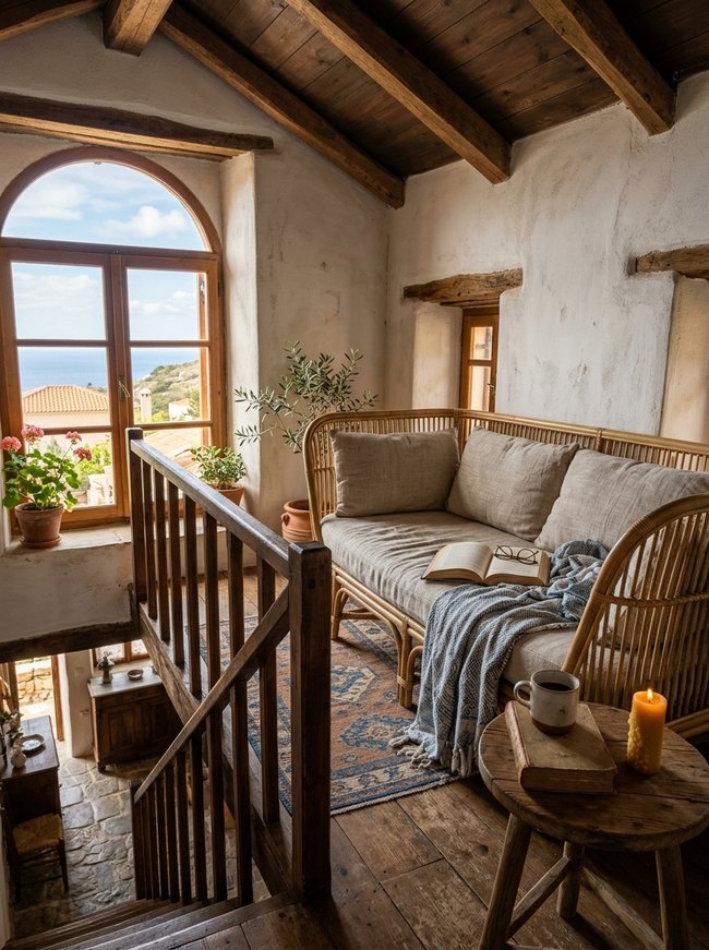 Woven Rattan Reading Loft