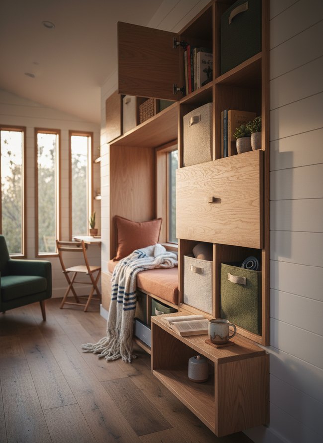 Integrated Smart Storage Cubbies