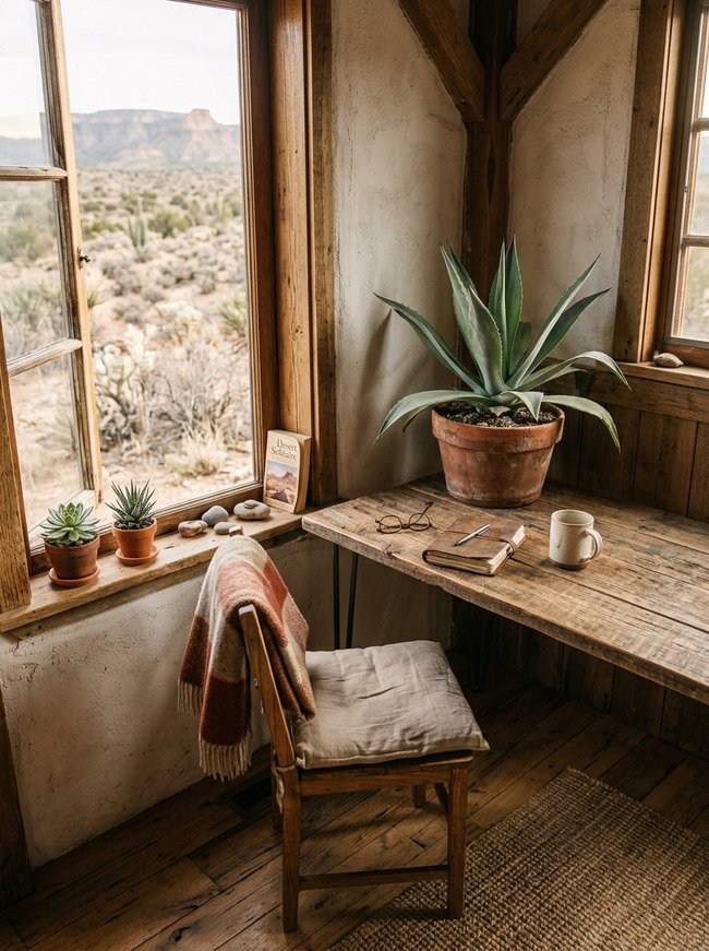 Agave Plant Corner Desk