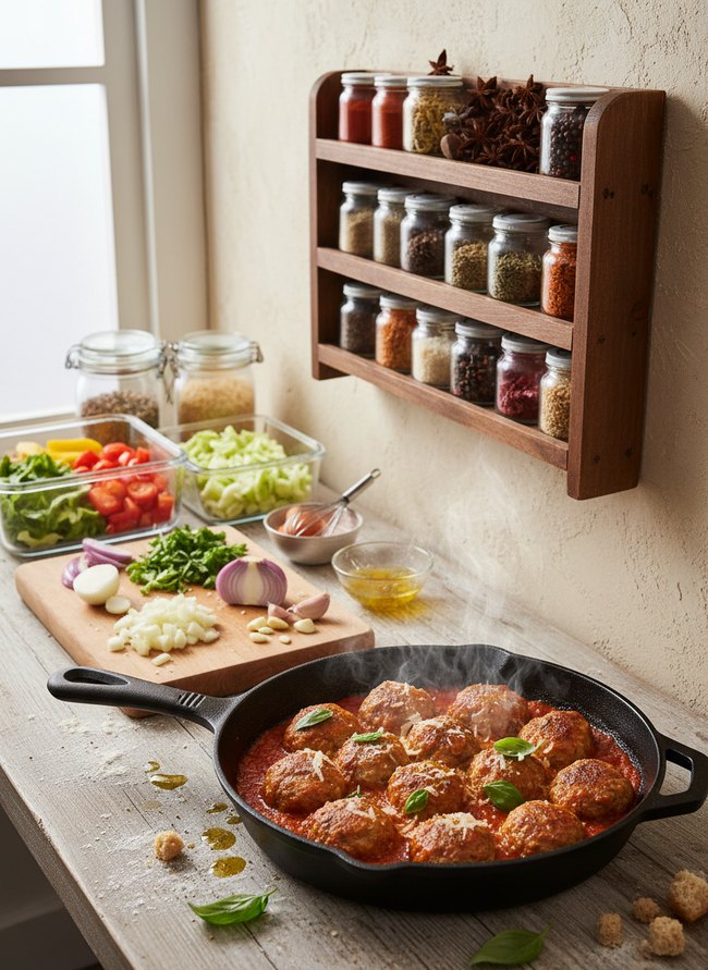 Wall-Mounted Spice Rack