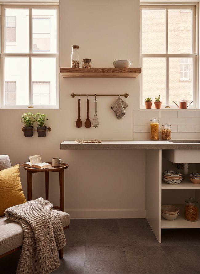 Floating Shelf Utensil Bar
