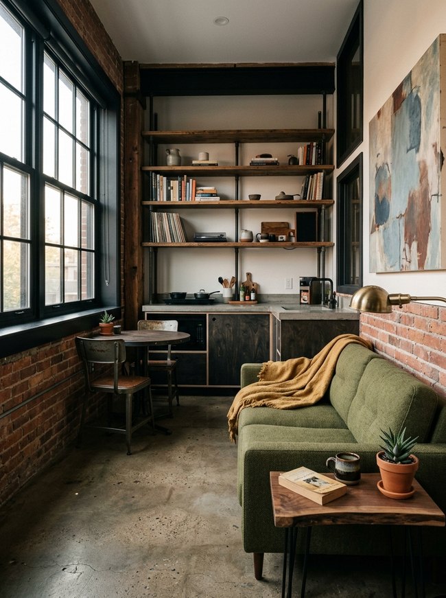 Bold Industrial Tiny Studio